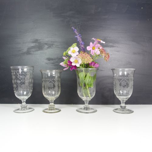 Four 19th Century Celery Vases