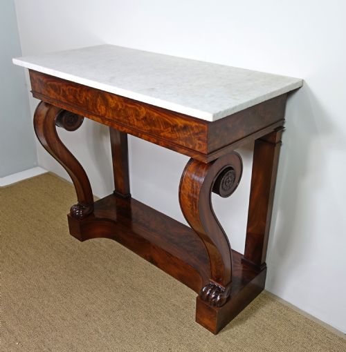 19TH C MAHOGANY CONSOLE TABLE - ADDITIONAL PHOTO 2
