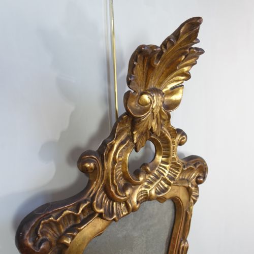 18TH C CARVED GILT MIRROR - ADDITIONAL PHOTO 4