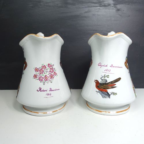 PAIR OF 19TH C IRONSTONE PUZZLE JUGS - ADDITIONAL PHOTO 3