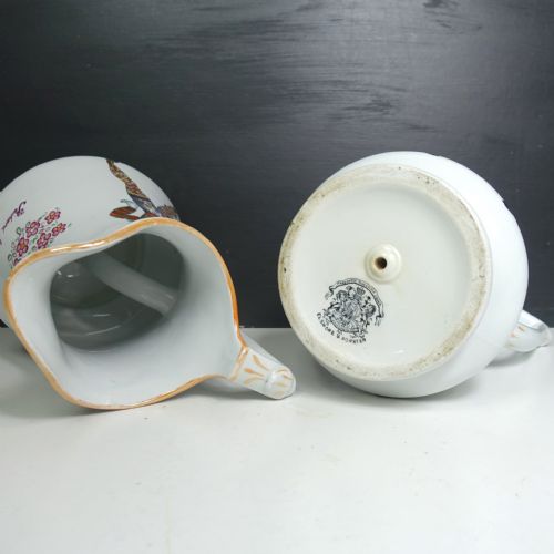PAIR OF 19TH C IRONSTONE PUZZLE JUGS - ADDITIONAL PHOTO 4