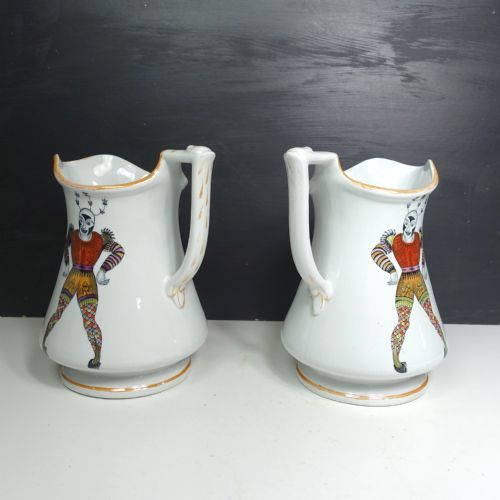 PAIR OF 19TH C IRONSTONE PUZZLE JUGS - ADDITIONAL PHOTO 5
