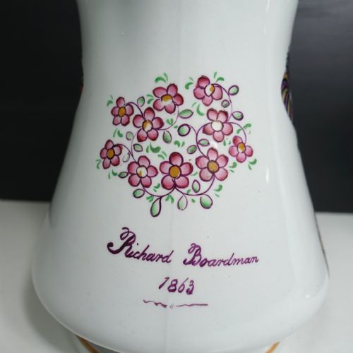 PAIR OF 19TH C IRONSTONE PUZZLE JUGS - ADDITIONAL PHOTO 6