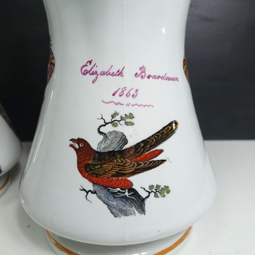 PAIR OF 19TH C IRONSTONE PUZZLE JUGS - ADDITIONAL PHOTO 7