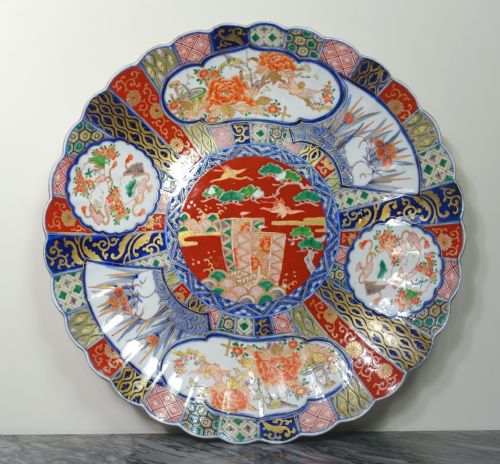 Large Highly Decorated 19th C Imari Charger