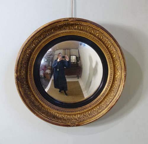 Regency Gilt Convex Mirror