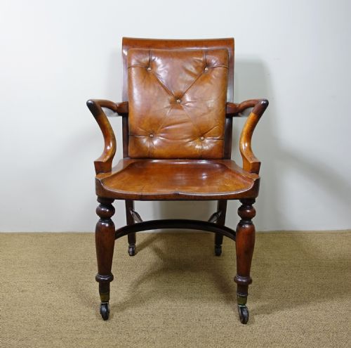 fig 1. GENEROUS SIZED 19TH OPEN ARM CHAIR