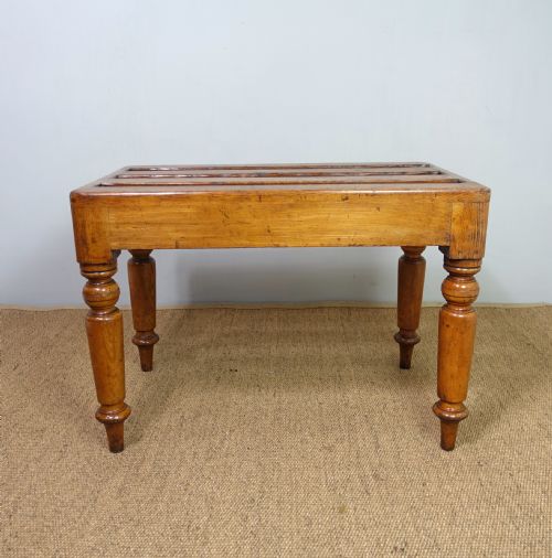 19TH C OAK ASH LUGGAGE STAND