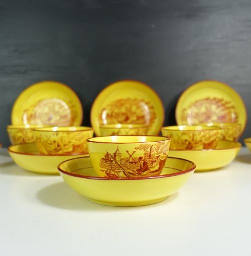 SET OF 8 EARLY 19TH TEA BOWLS SAUCERS BY SEWELL - ADDITIONAL PHOTO 2