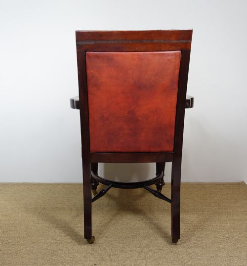 19TH C MAHOGANY OPEN ARM CHAIR - ADDITIONAL PHOTO 3