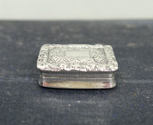 19th C Silver Vinaigrette by Nathaniel Mills