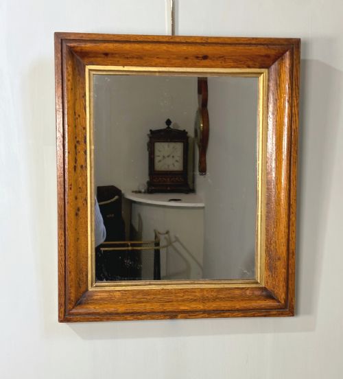 Mif 19th C Oak Mirror