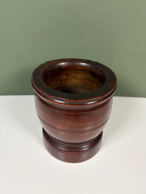 18TH C WALNUT MORTAR - ADDITIONAL PHOTO 1