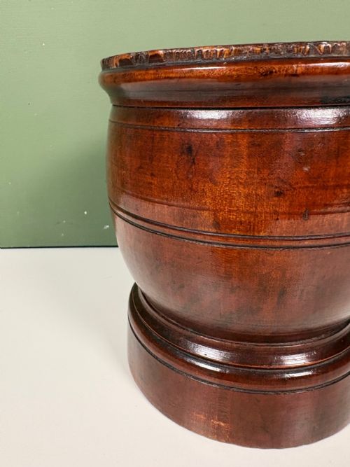 18TH C WALNUT MORTAR - ADDITIONAL PHOTO 4
