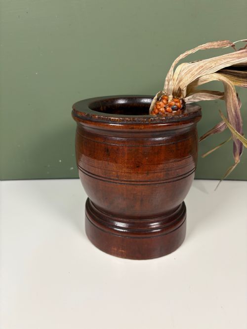 18TH C WALNUT MORTAR - ADDITIONAL PHOTO 5
