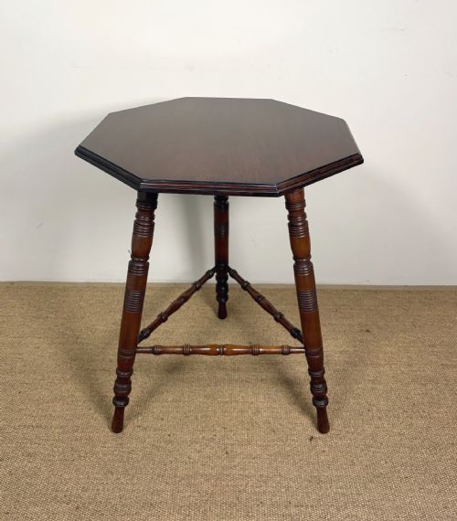 19TH C MAHOGANY AESTHETIC MOVEMENT TABLE - ADDITIONAL PHOTO 1