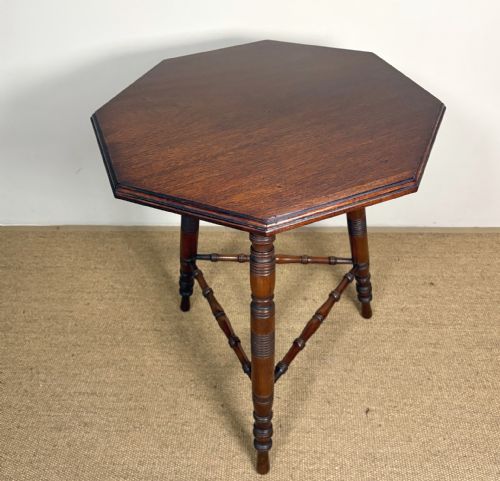 19TH C MAHOGANY AESTHETIC MOVEMENT TABLE - ADDITIONAL PHOTO 4