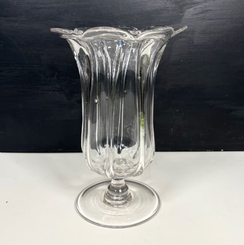 Oversized 19th C Glass Celery Vase