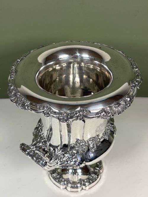 PAIR OF 19TH C SILVER PLATED WINE COOLERS - ADDITIONAL PHOTO 4