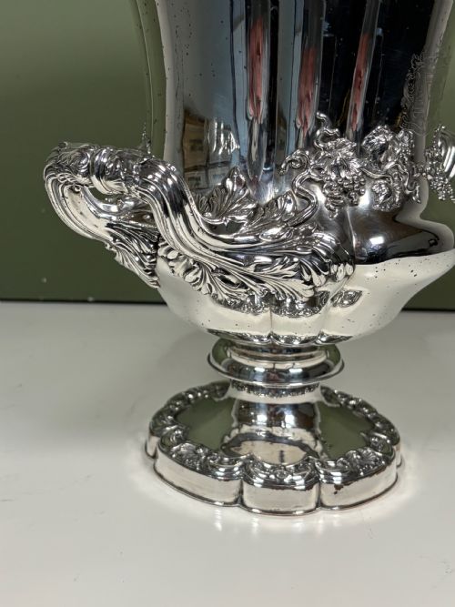 PAIR OF 19TH C SILVER PLATED WINE COOLERS - ADDITIONAL PHOTO 5