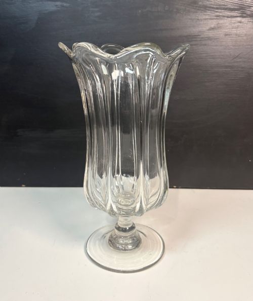 Large 19th C Glass Celery Vase