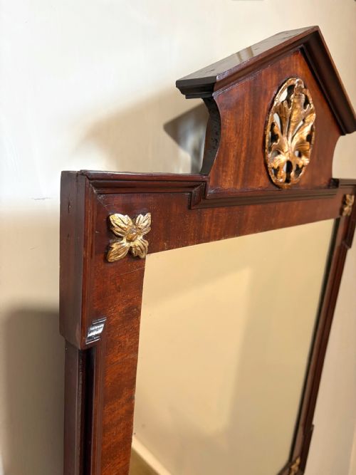 18TH C MAHOGANY WALL OR FREESTANDING MIRROR - ADDITIONAL PHOTO 2