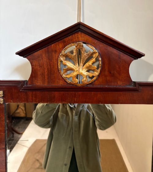 18TH C MAHOGANY WALL OR FREESTANDING MIRROR - ADDITIONAL PHOTO 4