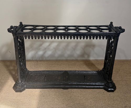 LARGE 19TH C CAST IRON STICK STAND