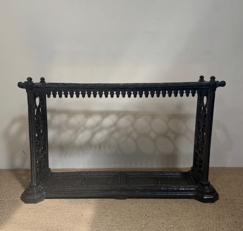 LARGE 19TH C CAST IRON STICK STAND - ADDITIONAL PHOTO 1