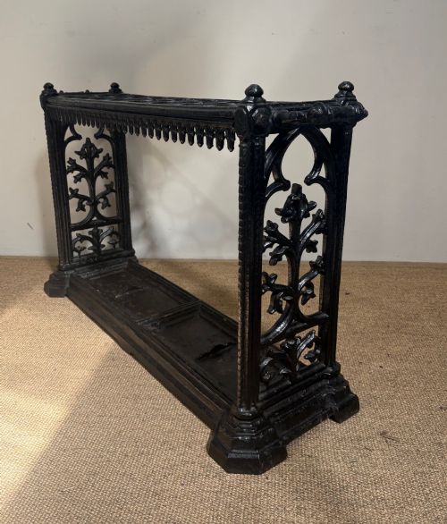 LARGE 19TH C CAST IRON STICK STAND - ADDITIONAL PHOTO 2