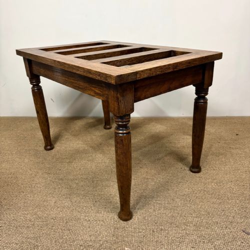 19TH C OAK LUGGAGE STAND - ADDITIONAL PHOTO 1