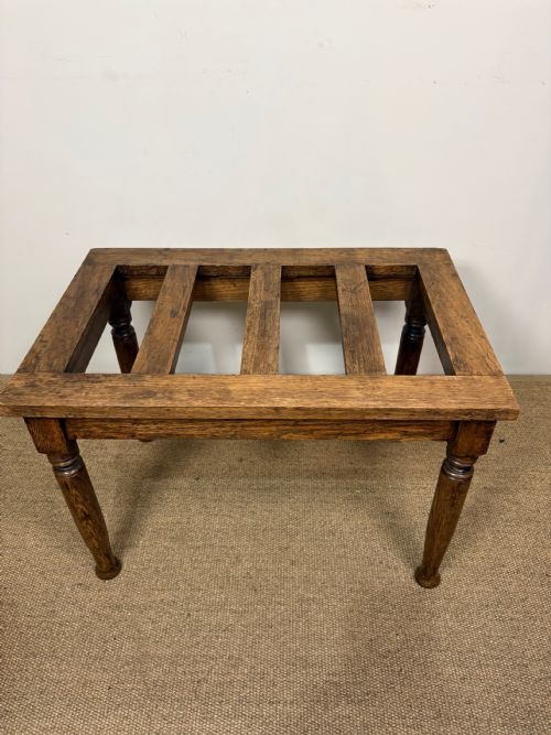 19TH C OAK LUGGAGE STAND - ADDITIONAL PHOTO 2