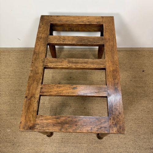 19TH C OAK LUGGAGE STAND - ADDITIONAL PHOTO 3