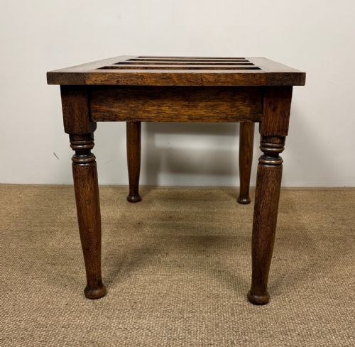 19TH C OAK LUGGAGE STAND - ADDITIONAL PHOTO 4
