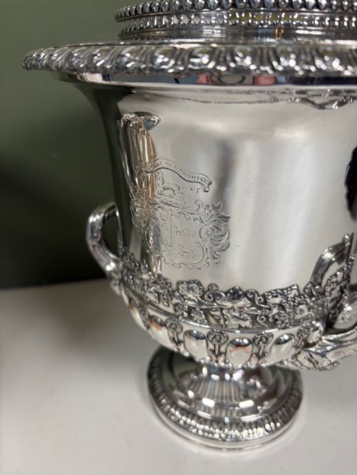 PAIR OF19TH C SILVER PLATED WINE COOLERS - ADDITIONAL PHOTO 5