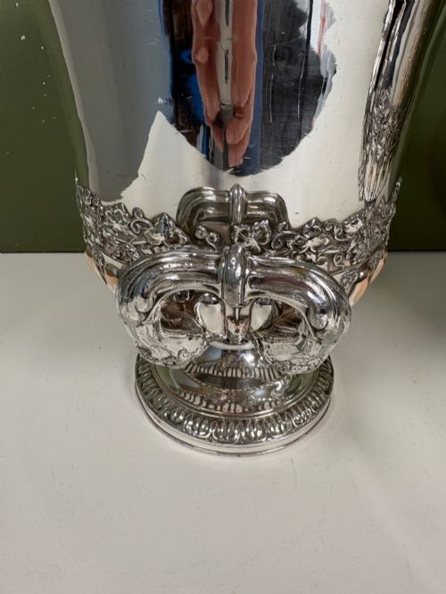 PAIR OF19TH C SILVER PLATED WINE COOLERS - ADDITIONAL PHOTO 6