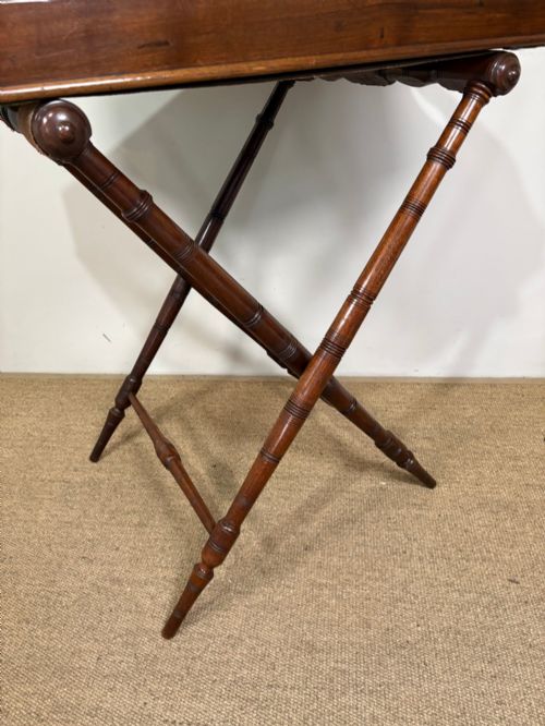 19TH C MAHOGANY BUTLERS TRAY STAND - ADDITIONAL PHOTO 4