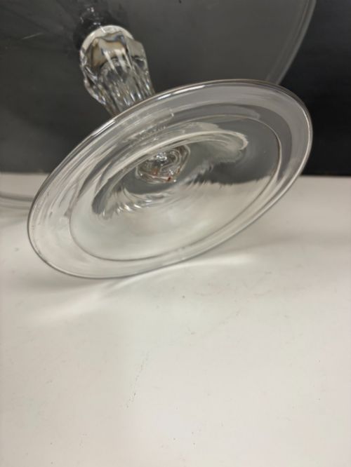 LARGE GEORGE III GLASS TAZZA - ADDITIONAL PHOTO 4