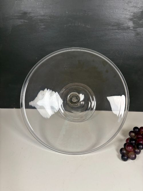 LARGE GEORGE III GLASS TAZZA - ADDITIONAL PHOTO 5