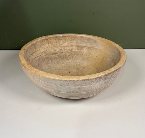 19TH C SYCAMORE DAIRY BOWL - ADDITIONAL PHOTO 1