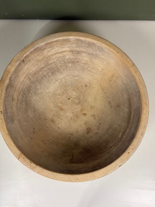 19TH C SYCAMORE DAIRY BOWL - ADDITIONAL PHOTO 3