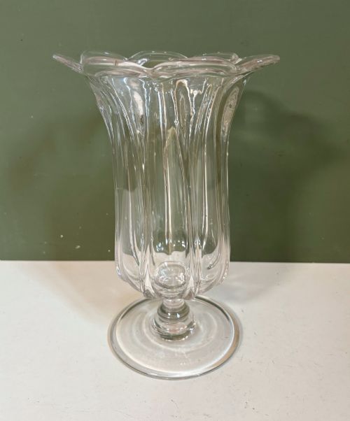 LARGE 19TH C GLASS CELERY VASE
