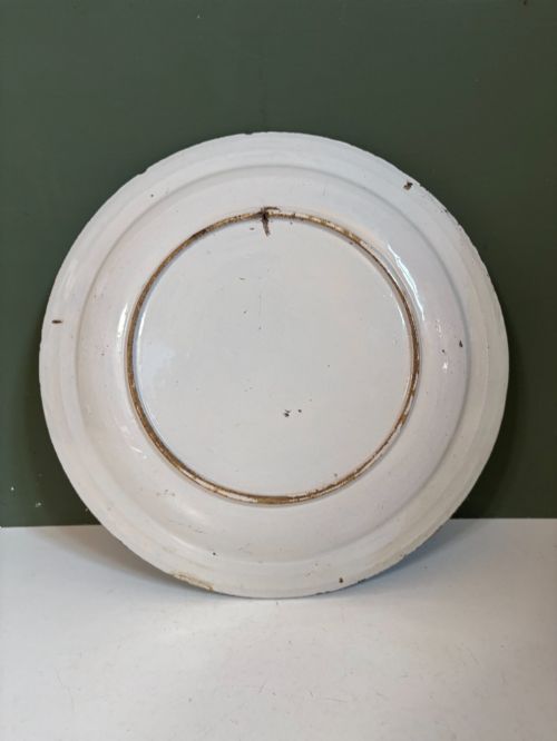 18TH C DELFT POLYCHROME CHARGER - ADDITIONAL PHOTO 4