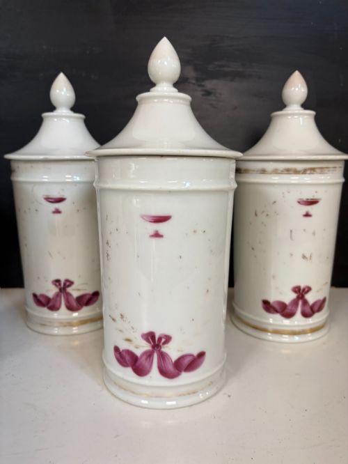 SET OF FIVE 19TH C APOTHECARY JARS - ADDITIONAL PHOTO 2
