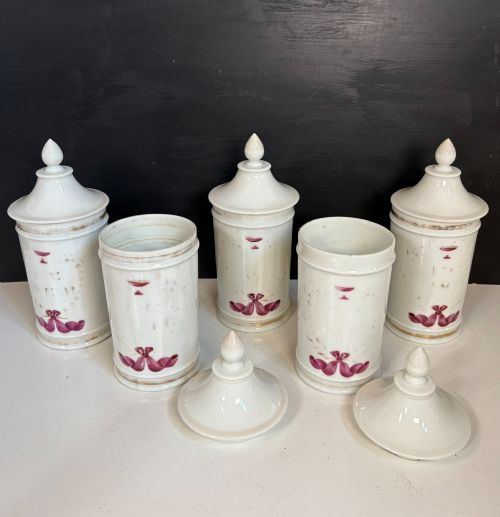 SET OF FIVE 19TH C APOTHECARY JARS - ADDITIONAL PHOTO 3