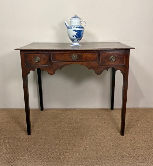 18th C Oak Side Table, Low Boy