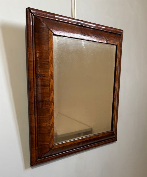 18th C Walnut Mirror