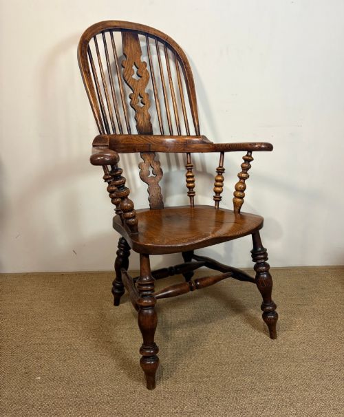 19TH C HIGH BACK WINDSOR CHAIR