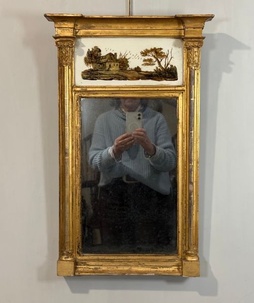 Regency Verre Eglomise Pier Glass Mirror