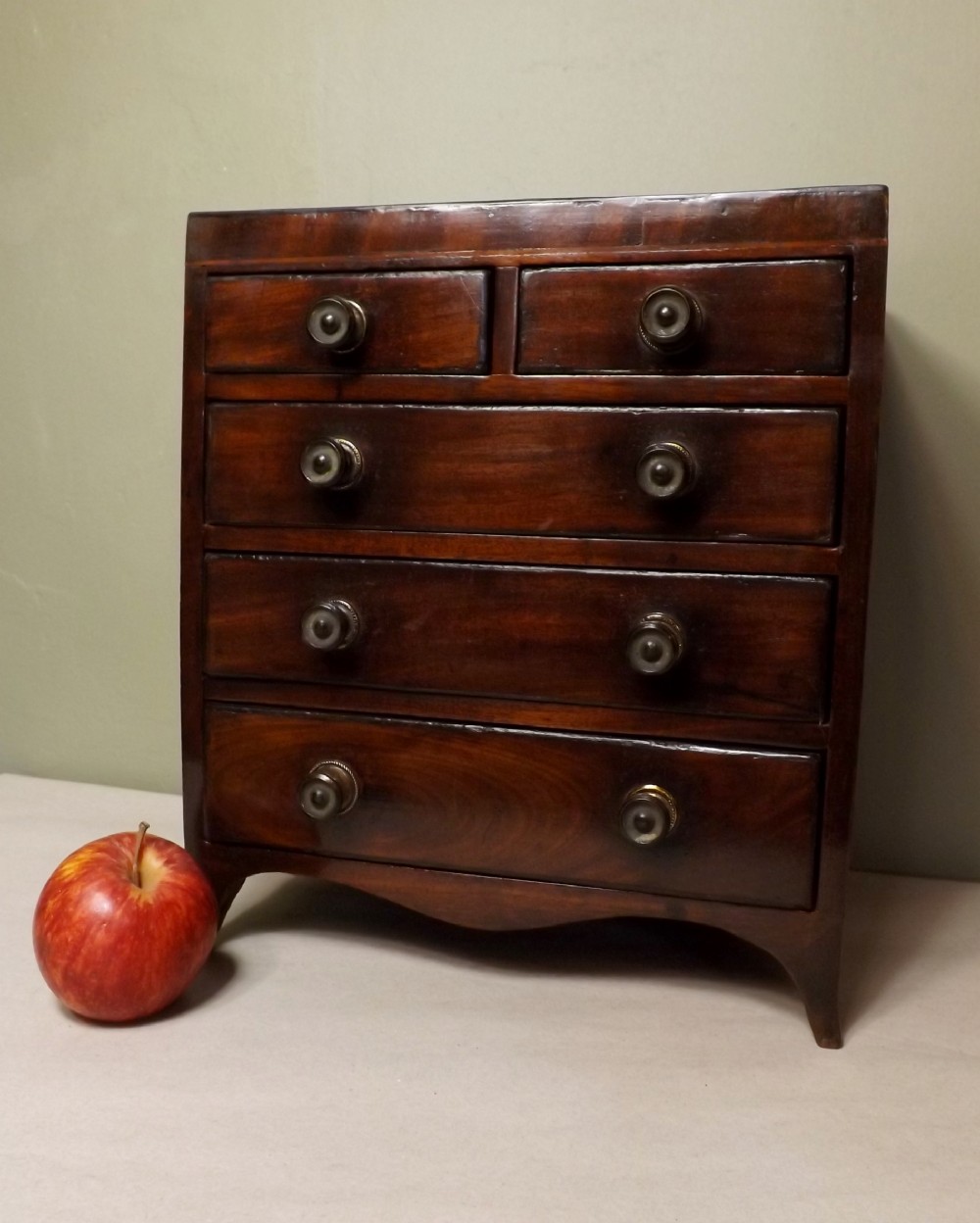 MINIATURE 19TH C CHEST OF DRAWERS